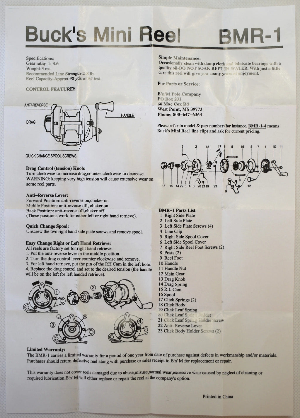 Mini Linekeeper Reel O96150