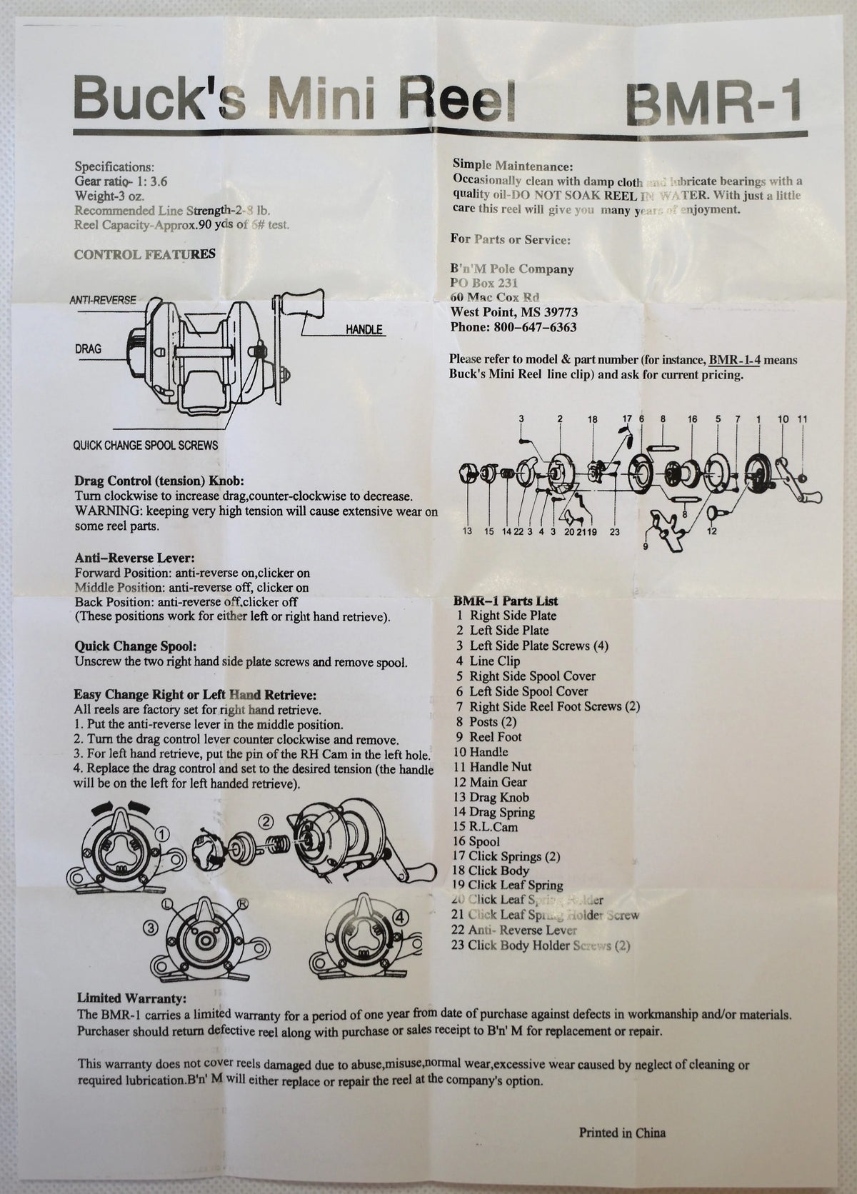 Mini Linekeeper Reel O96150