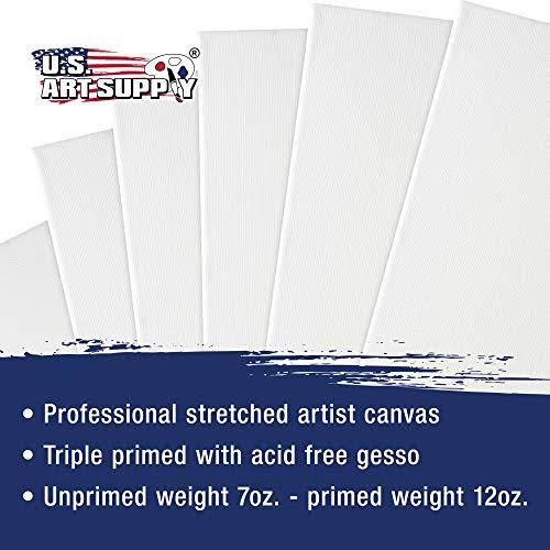 36 x 48 inch Stretched Canvas 12-Ounce Primed 3-Pack White Blank Heavy-Weight Gesso U245