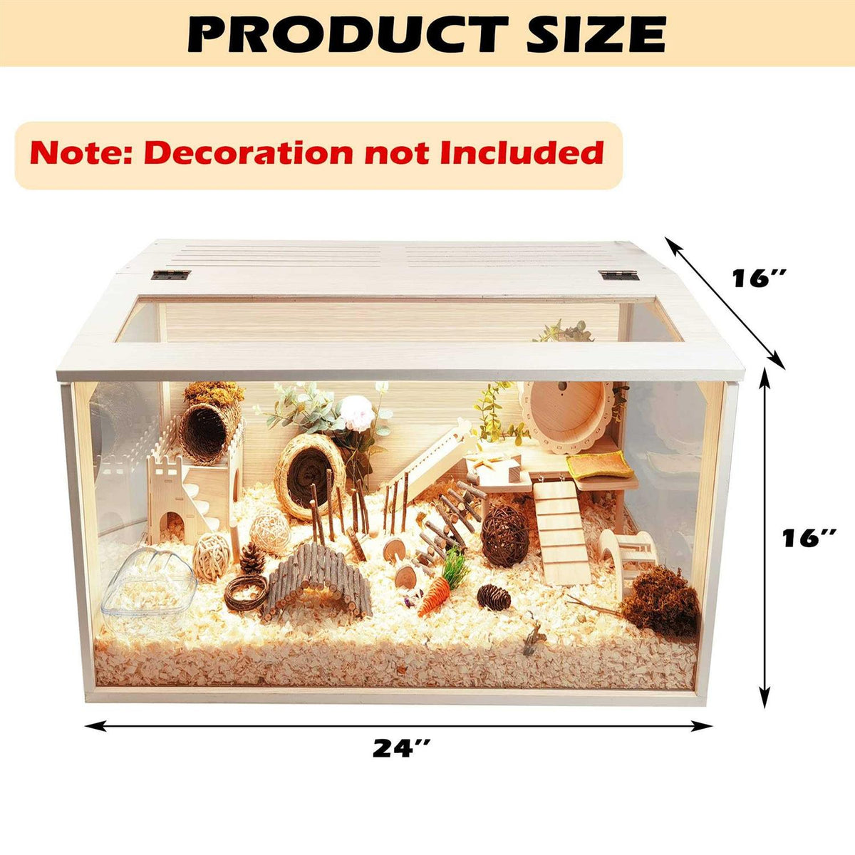 Wooden Hamster Cage with Acrylic Sheets I379