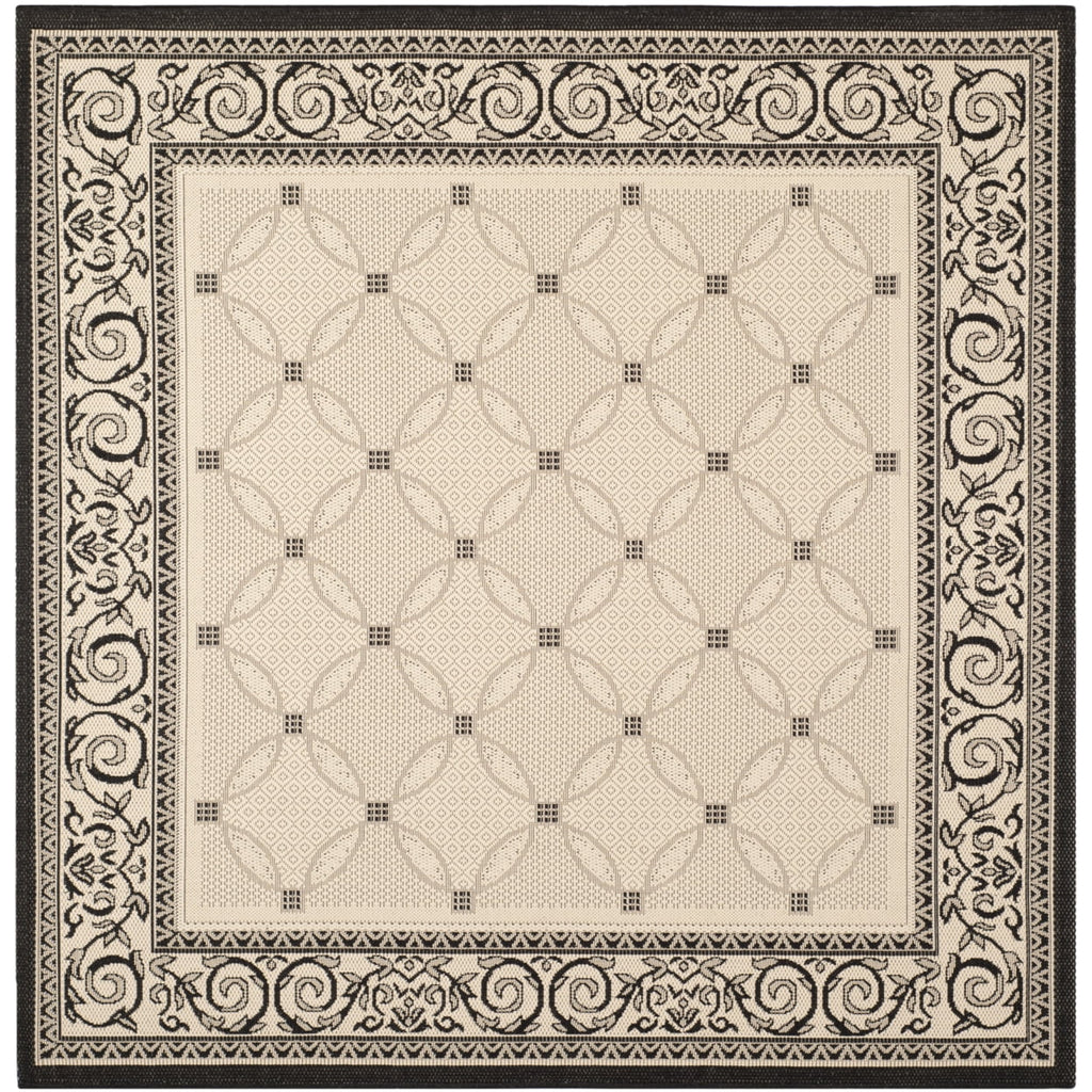 5'3" x 5'3" Round Geometric Indoor/Outdoor Area Rug A52145