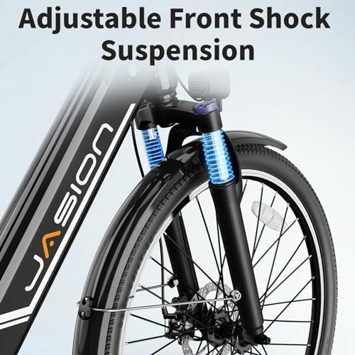 Electric Bike 1200W Peak Motor 528WH Removable Battery 26'' 7-Speed Gears Front Suspension X653