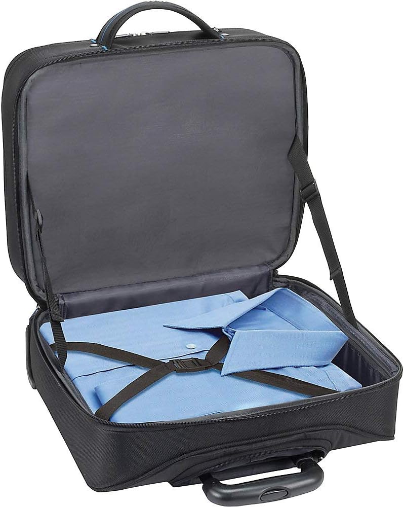 Black Blue Rolling Overnight Case T802