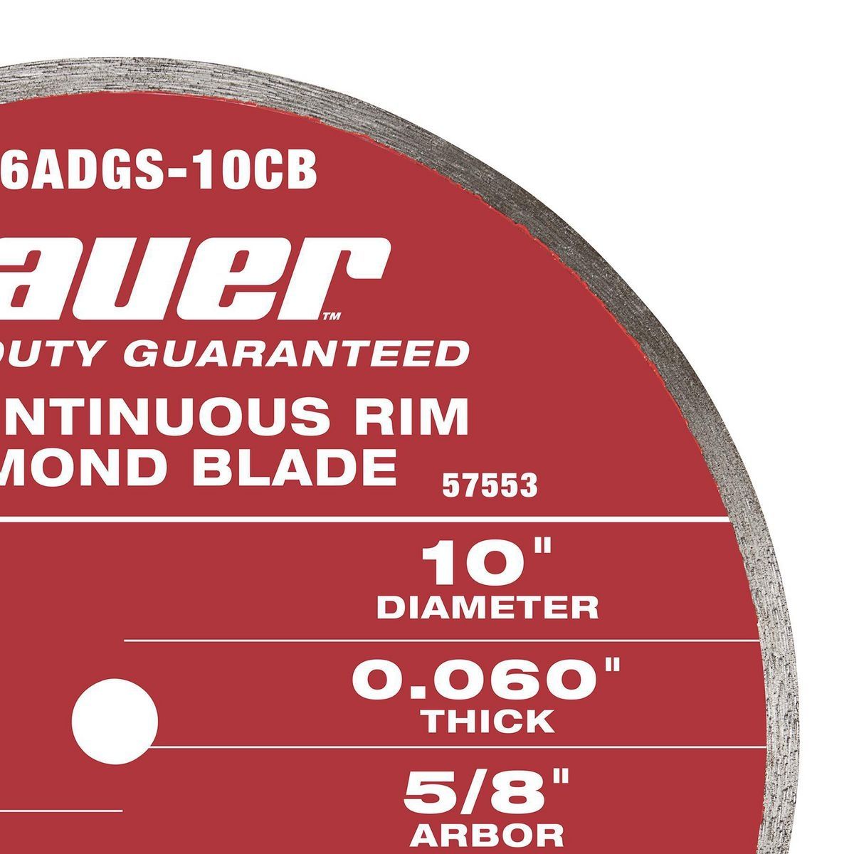 10 in. Continuous Rim Wet Cut Diamond Saw Blade P984779