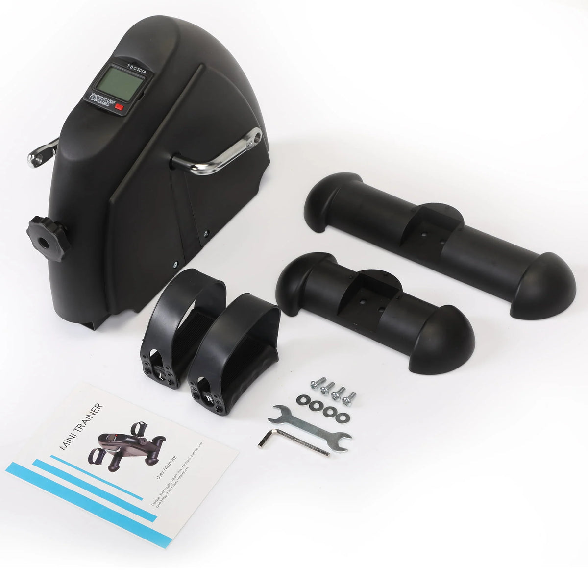Mini Under Desk Pedal Exercise Bike with LCD Display, Black Z5306