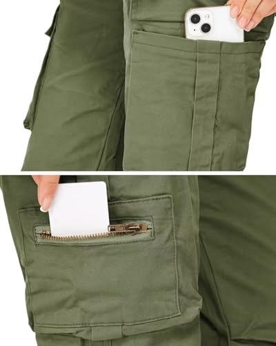 Relaxed Fit Cargo Pants with Zipper Pockets K1869