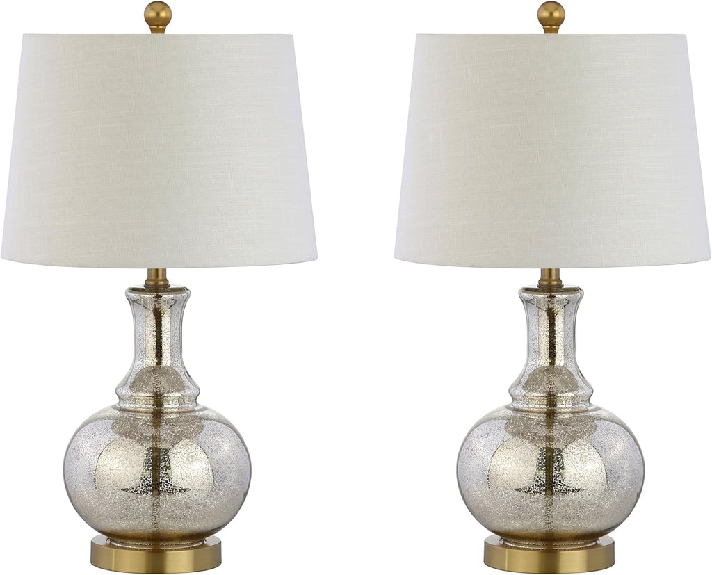 25 Glass LED Table Lamp MercurySilver/BrassGold Set of 2 W416672