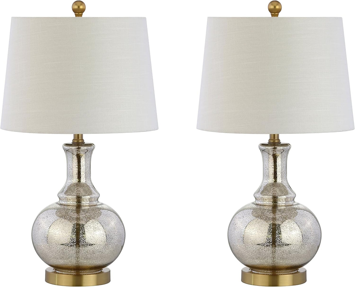 25 Glass LED Table Lamp MercurySilver/BrassGold Set of 2 W416672