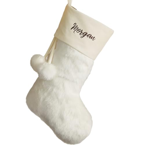 Grey Faux Fur Christmas Stocking Z51670