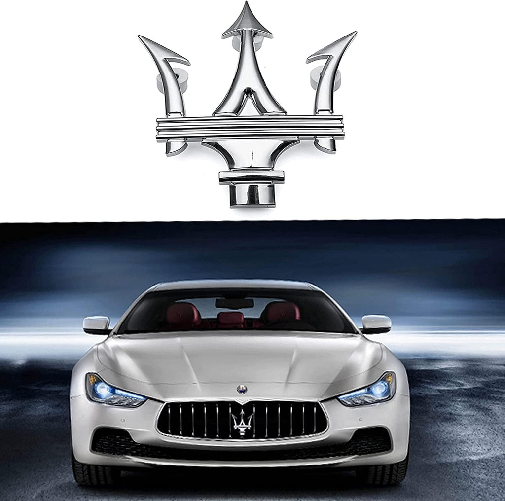 Front Silver Car Grille Emblem Badge Pack of 2 M24368