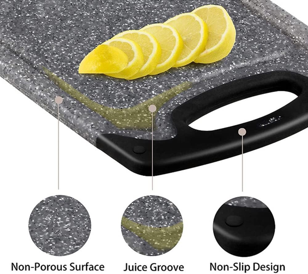 Set of 3 Cutting Boards with Juice Grooves & Carrying Handle O376987