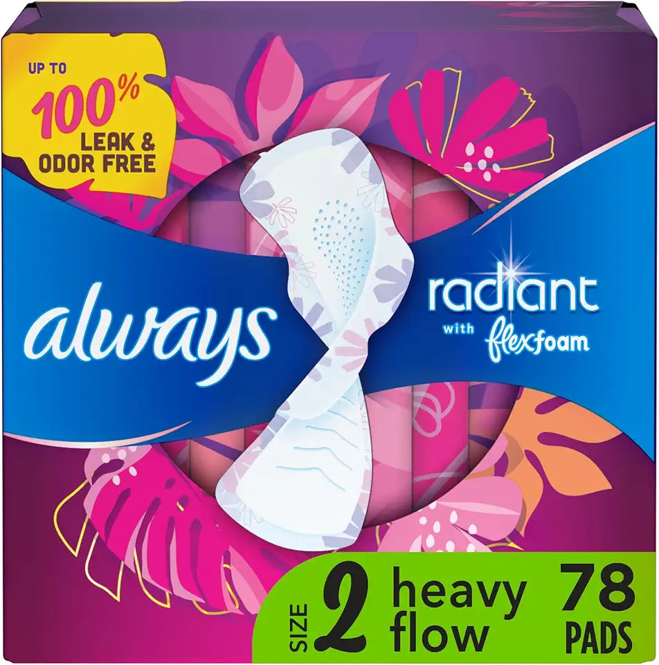 Lightly Scented Feminine Pads with Wings, 78 Count B817940