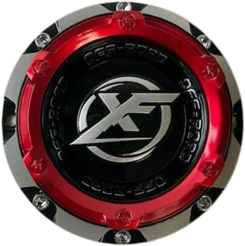 Gloss Black with Red Top Wheel Center Cap N223