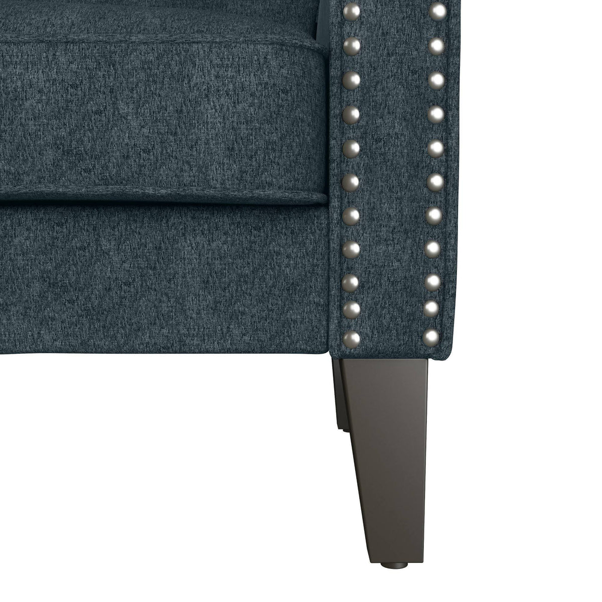 Blue Chenille Arm Chair X7828