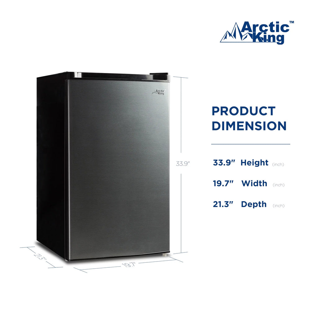 4.4 Cu ft Black Stainless Steel Look Mini Fridge H777
