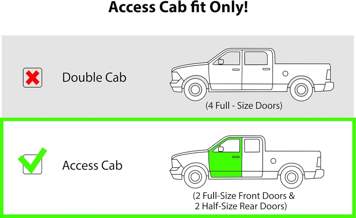 Shatterproof in-Channel Window Deflectors for Toyota Tacoma 2016-2022 Access Cab, 2 pcs I63155