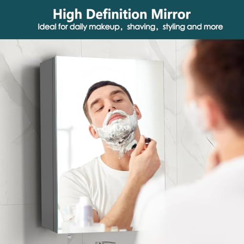 18 inch x 24 inch Frameless Mirror Medicine Cabinet Q5309