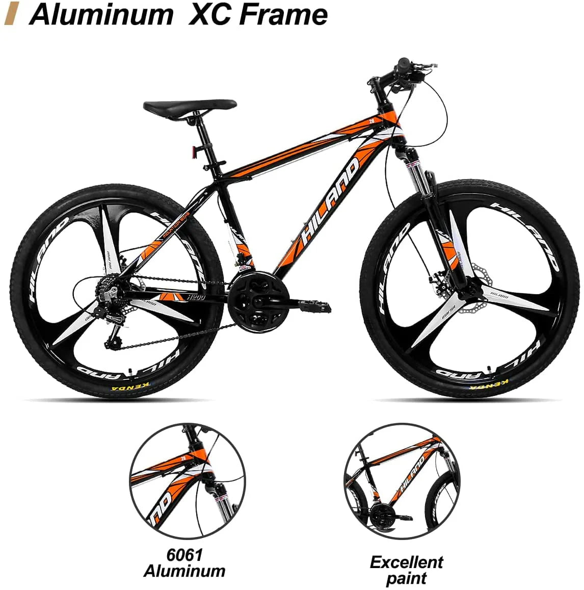 Black 21 Speed Aluminum Mountain Bike Q3409