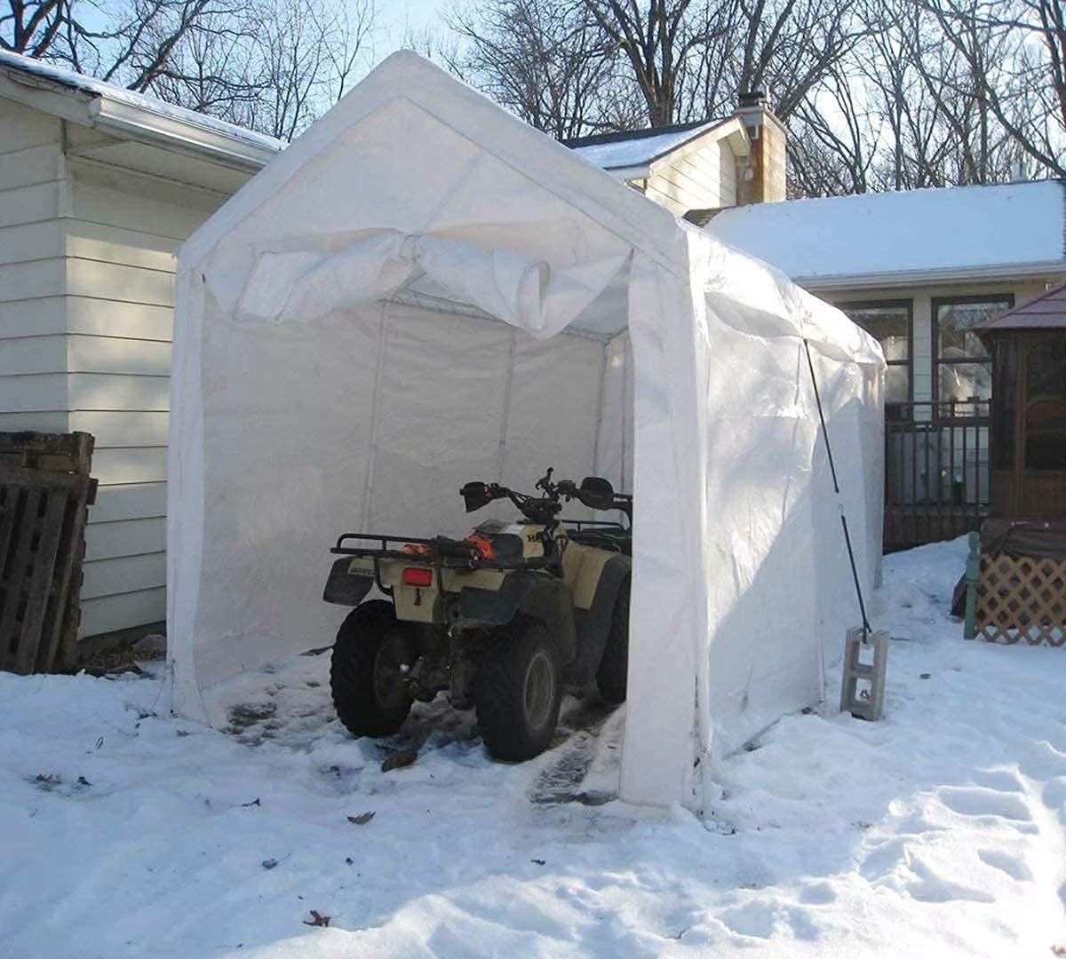 White 10'x20' Heavy Duty Car Canopy Garage X94636