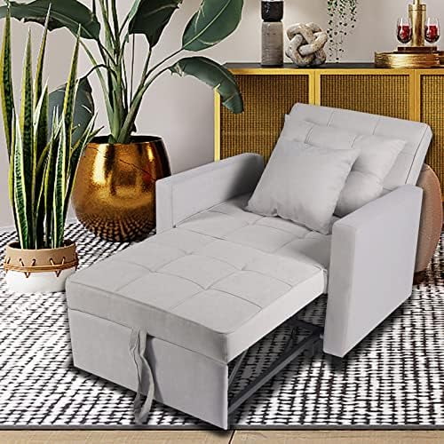 3-in-1 Convertible Sofa Bed Chair with Adjustable Backrest A80664