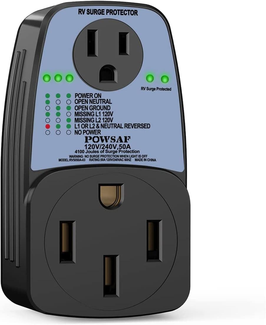 50 Amp RV Surge Protector, 4100 Joules E4433