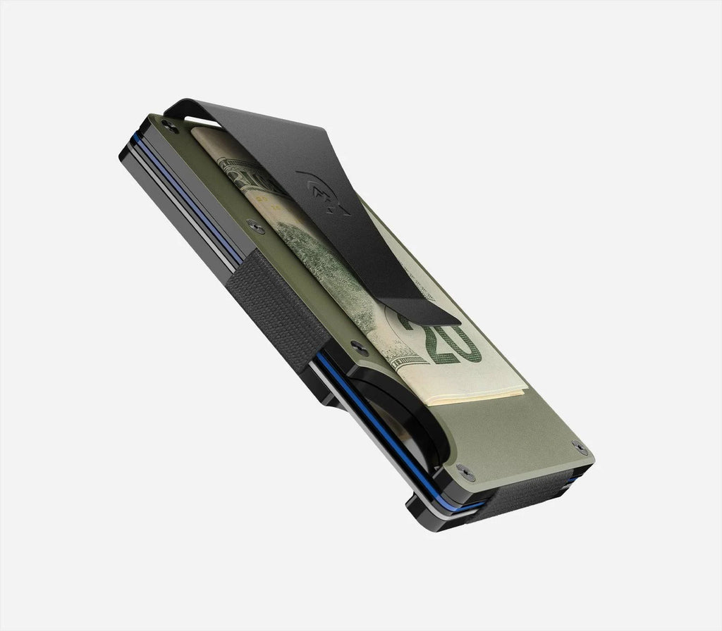 Matte Olive Aluminum Cash Strap Wallet W91210
