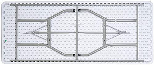 White Plastic 6ft Folding Table N365