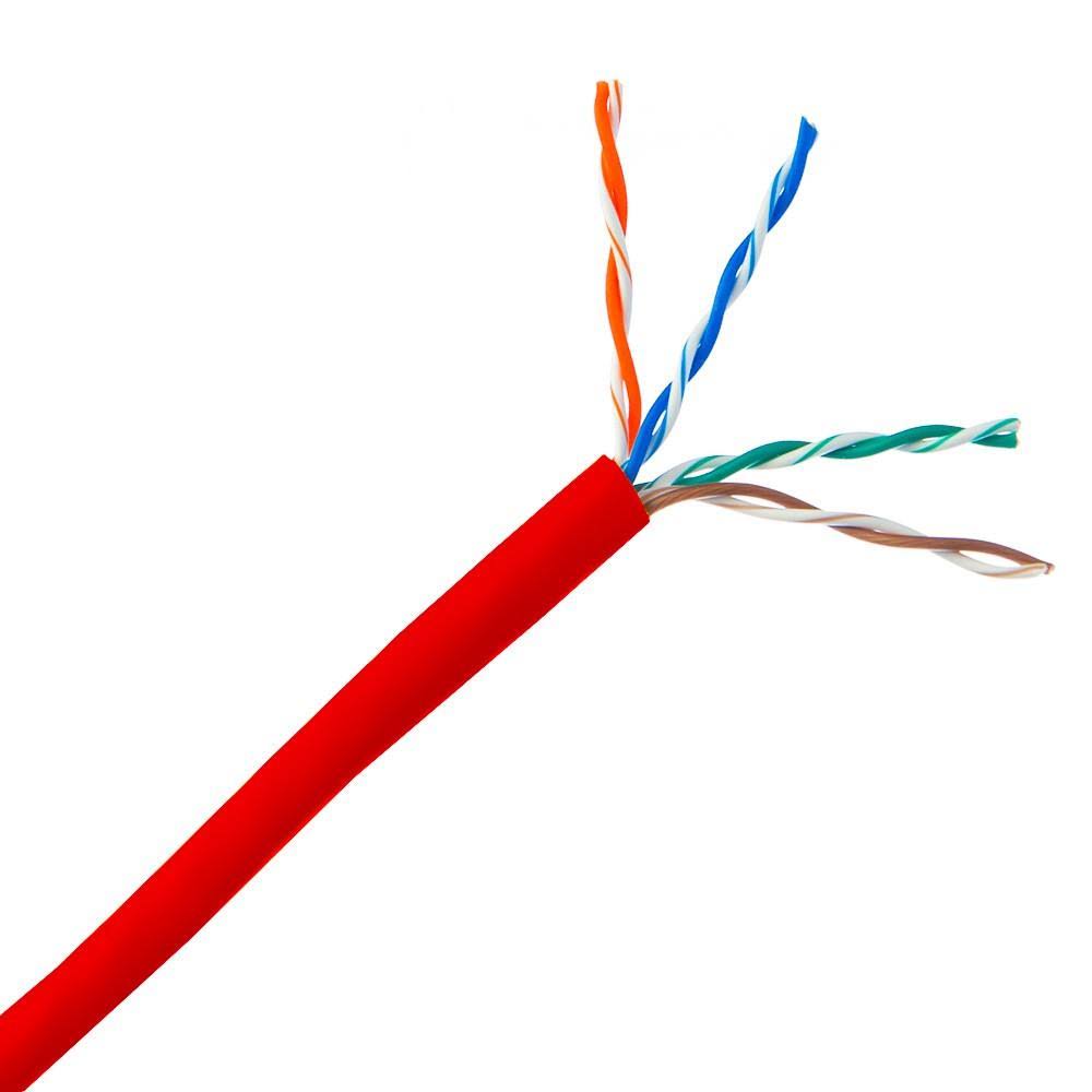 1000ft Red Solid Cat6 Plenum Bulk Cable U73968