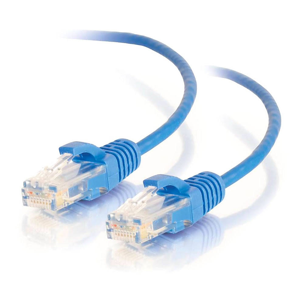 9ft Cat6 Snagless Unshielded Slim Network Patch Cable Blue P555