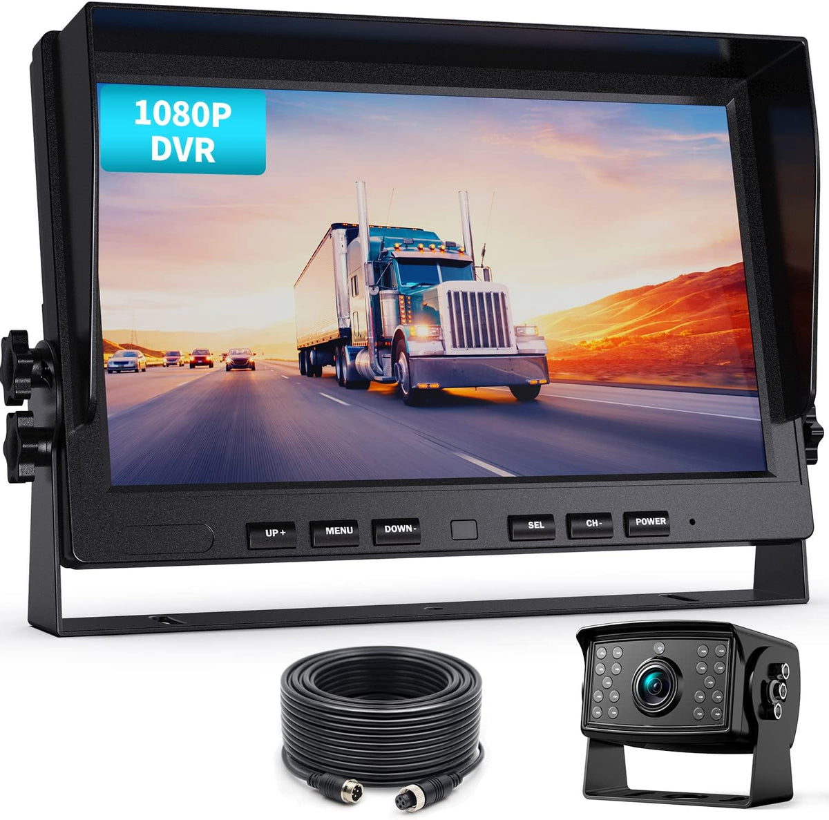 1080P Wired Backup Camera System with 7-inch HD Dual Split Screen Monitor J665295