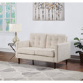 Cream Fabric 2-Cushion Loveseat L42968