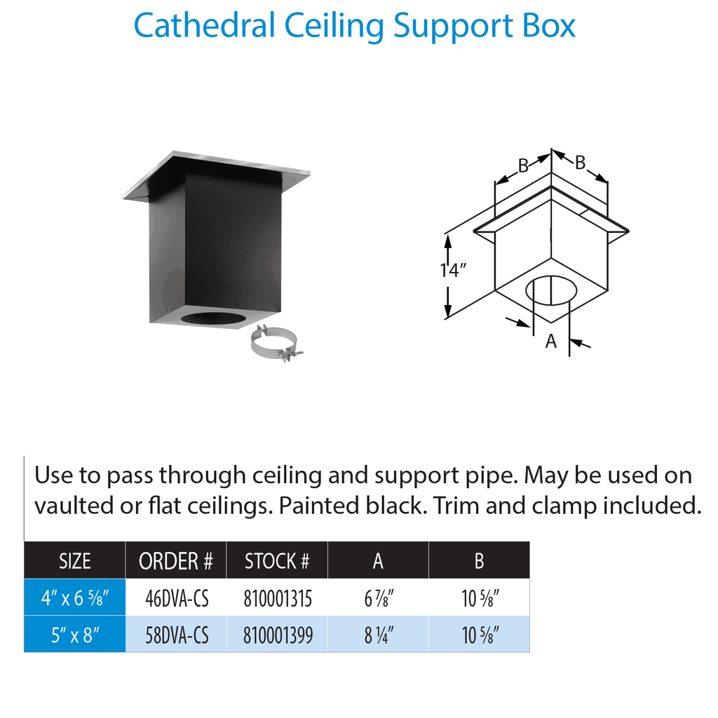 Cathedral Ceiling Support Box F879