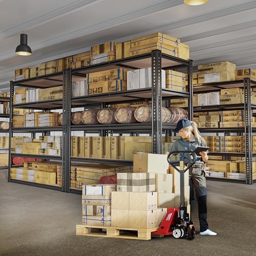 40" W 5 Tier Metal Shelving 2500LBS R9543