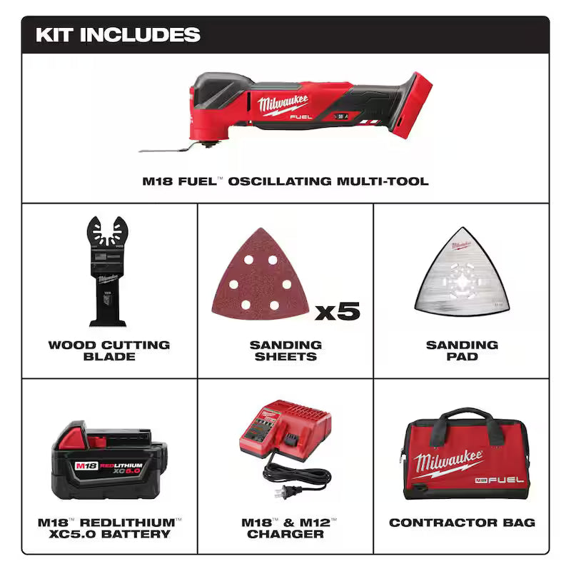 18V Cordless Brushless Oscillating Multi-Tool Kit with 5.0 Ah Battery L59328