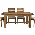 Solid Wood Trestle Table with Extension Leaf X8043
