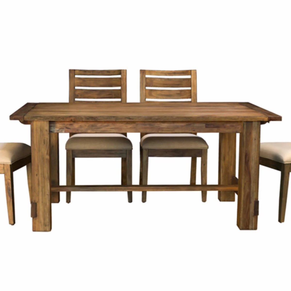 Solid Wood Trestle Table with Extension Leaf X8043