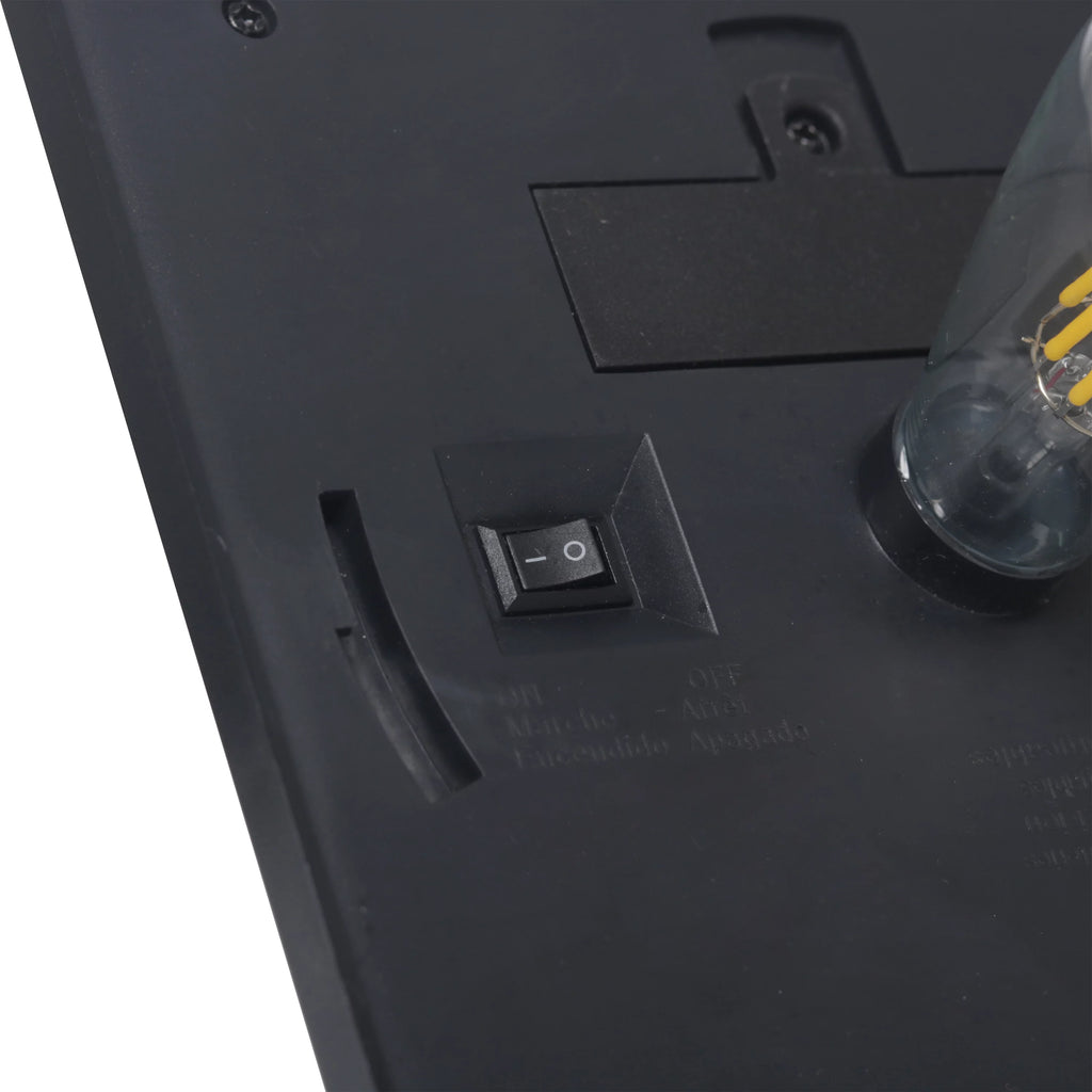 Motion Sensor Solar Wall Lantern with Filament Bulb, Black R254