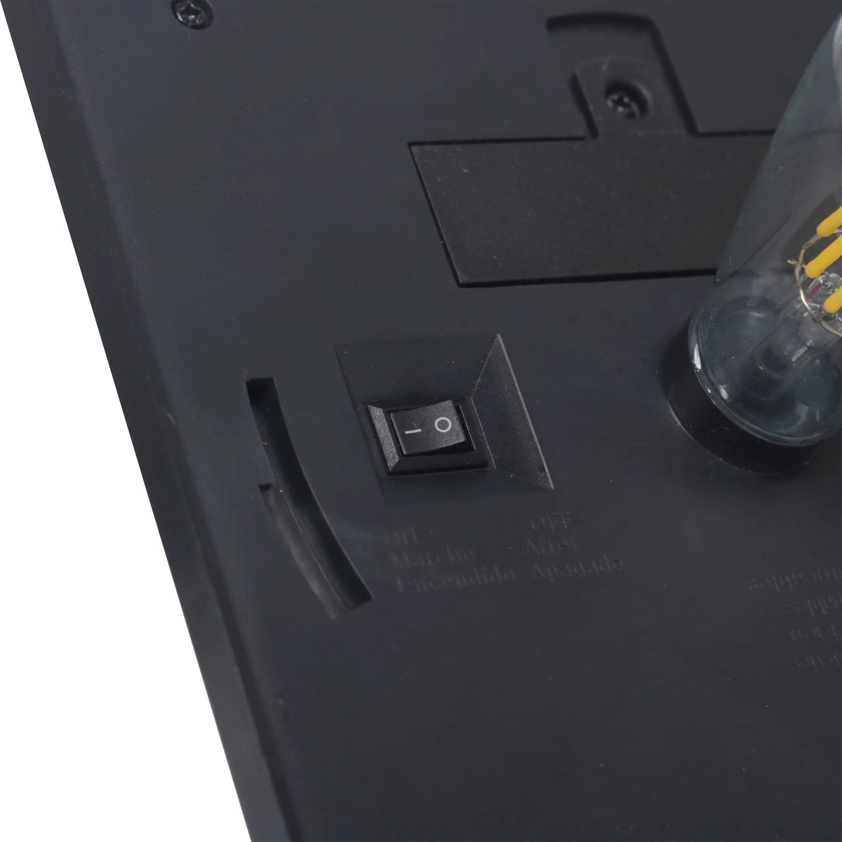 Motion Sensor Solar Wall Lantern with Filament Bulb, Black R254