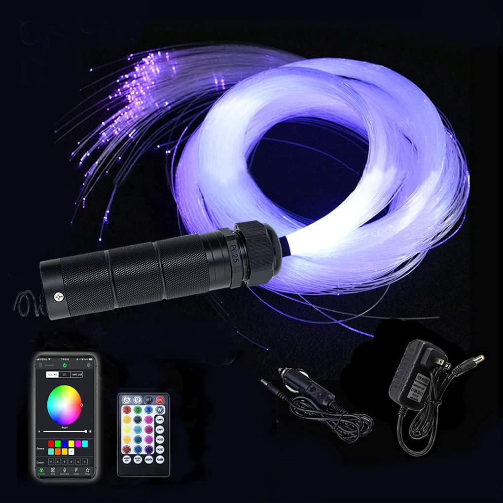 Car Use Bluetooth LED Fiber Optic Lights Star Ceiling Light Kit 430pcs 9.8ft Fiber Cable P54495