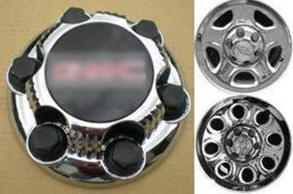 4X Set of 4 Chrome 6 Lug Center Caps Hubcaps for 16 17 Wheels X762