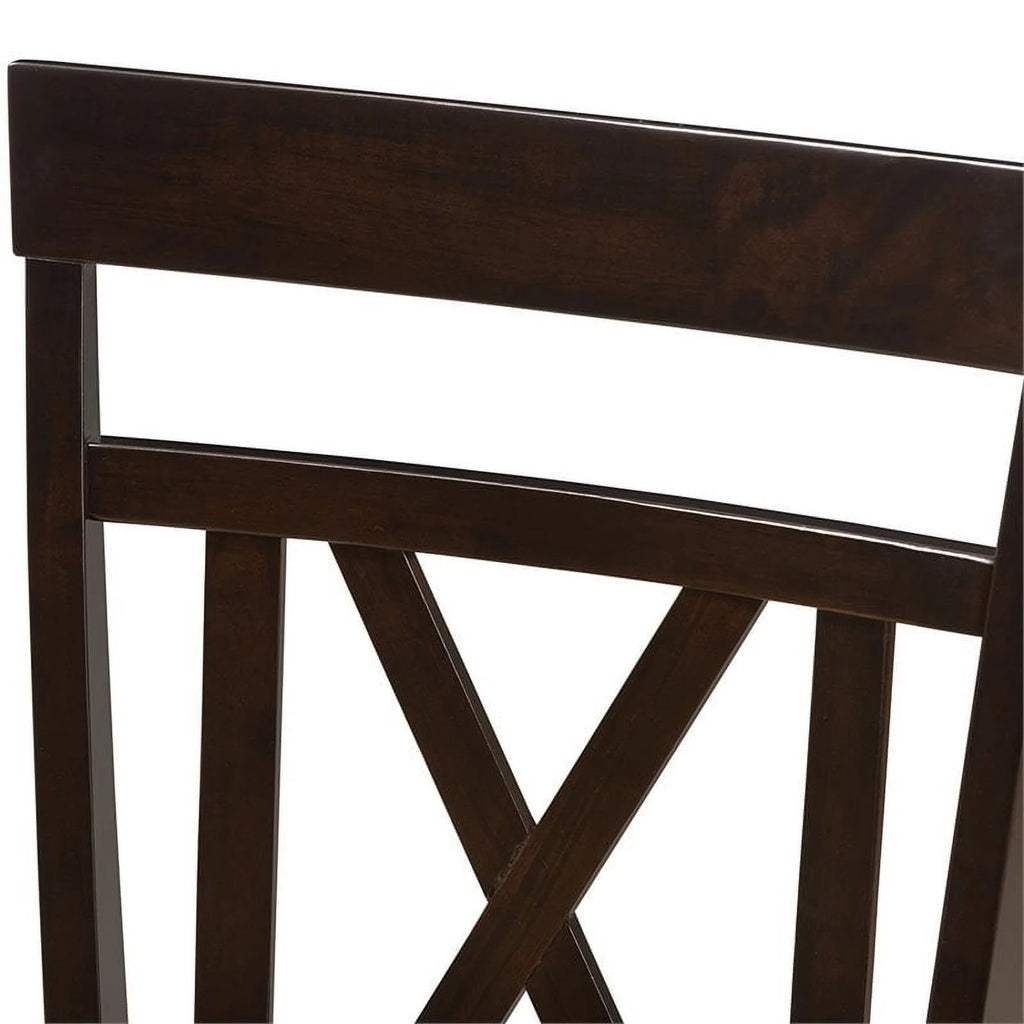 Dark Brown Faux Leather Dining Side Chair Set of 2 C84935