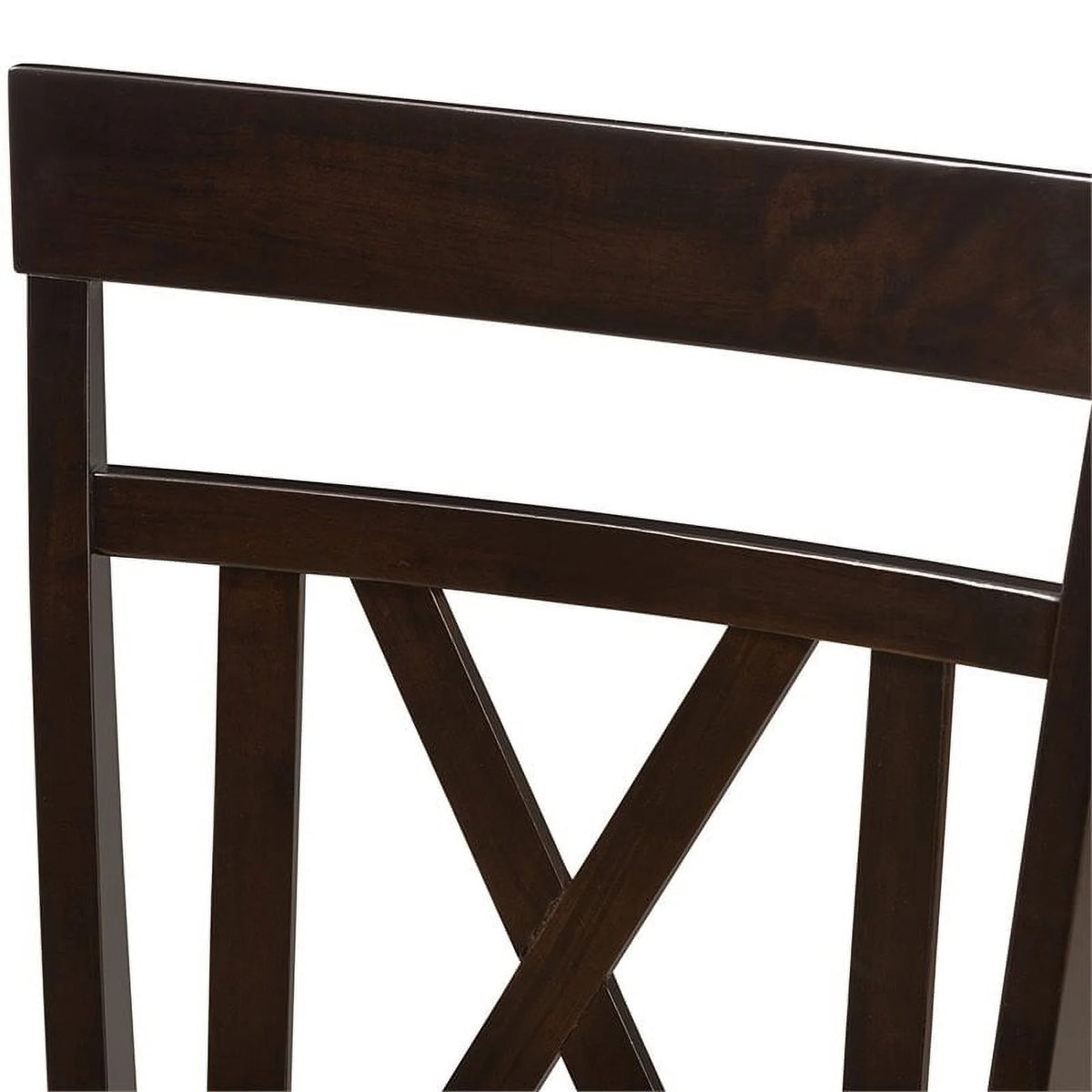 Dark Brown Faux Leather Dining Side Chair Set of 2 C84935