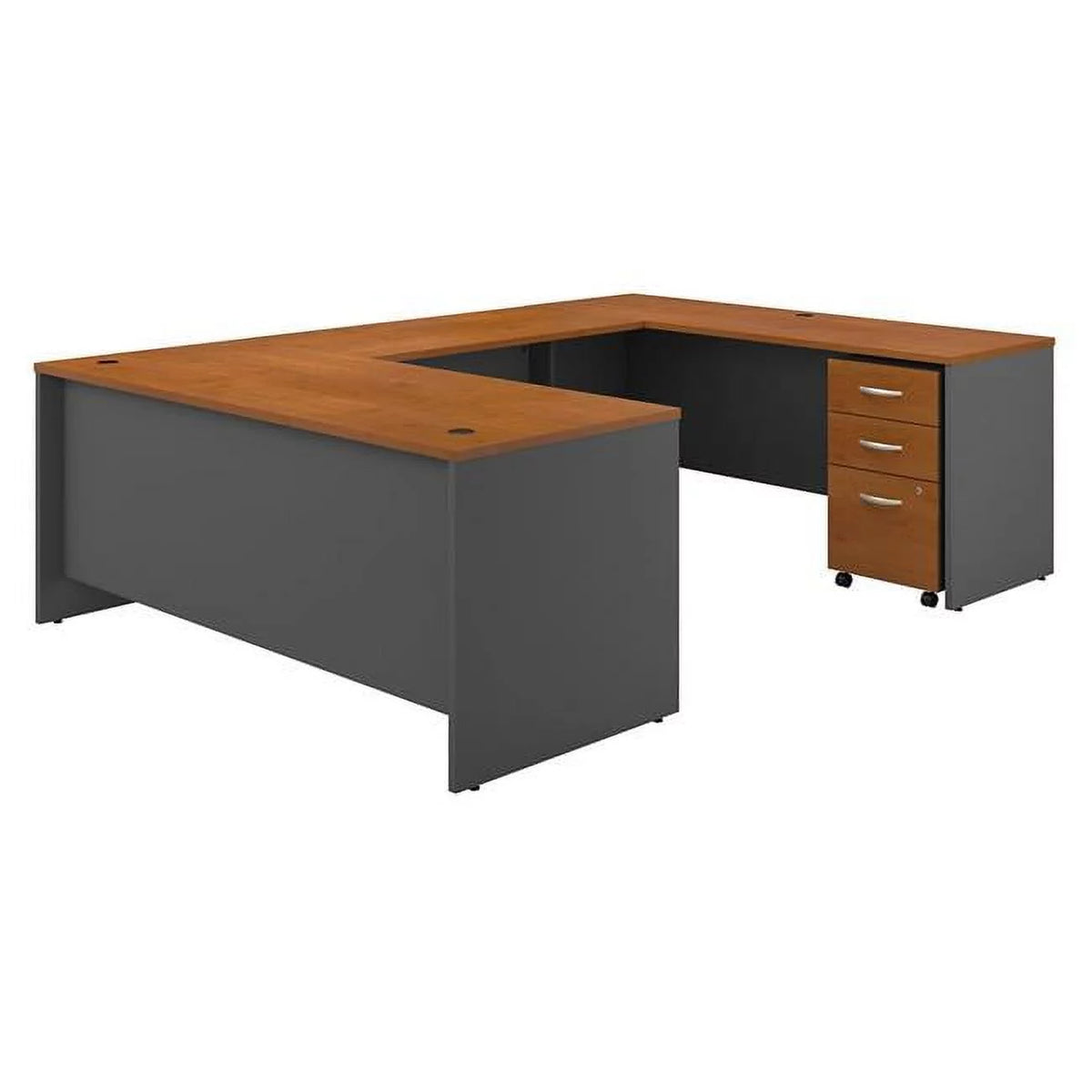72 x 30 in. U-Shaped Desk with Mobile File Cabinet E243077