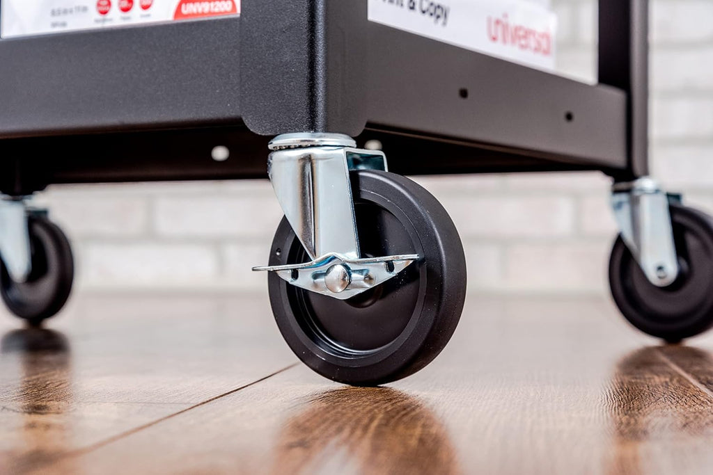 24 Height Adjustable Metal Cart - Black V259