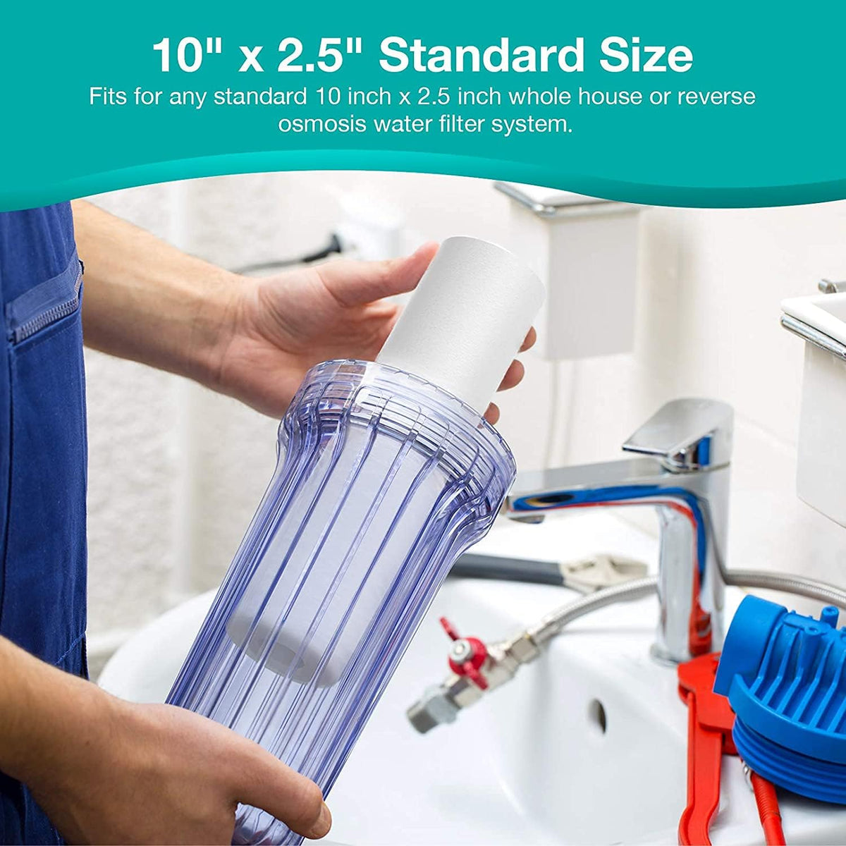 10 x 2.5 Whole House Sediment Water Filter Cartridge Replacement, 20-Pack Pack of 2 U8304