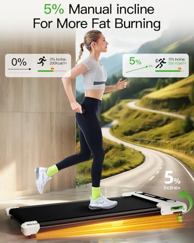 2.5 HP Under Desk Treadmill with Remote Control and LED Display L72621