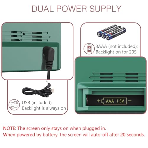 6.5'' LED Digital Alarm Clock with USB Charging Port, Dual Alarm, Snooze V239747