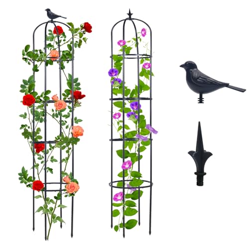 2 Pack 6ft Garden Obelisk Trellis for Climbing Plants Z1374