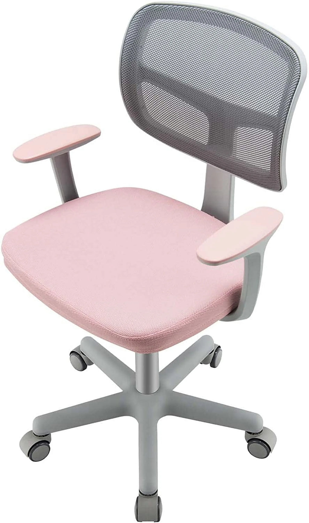 Kids Desk Chair with Adjustable Height, Lumbar Support, Mesh Seat (Pink) V81369