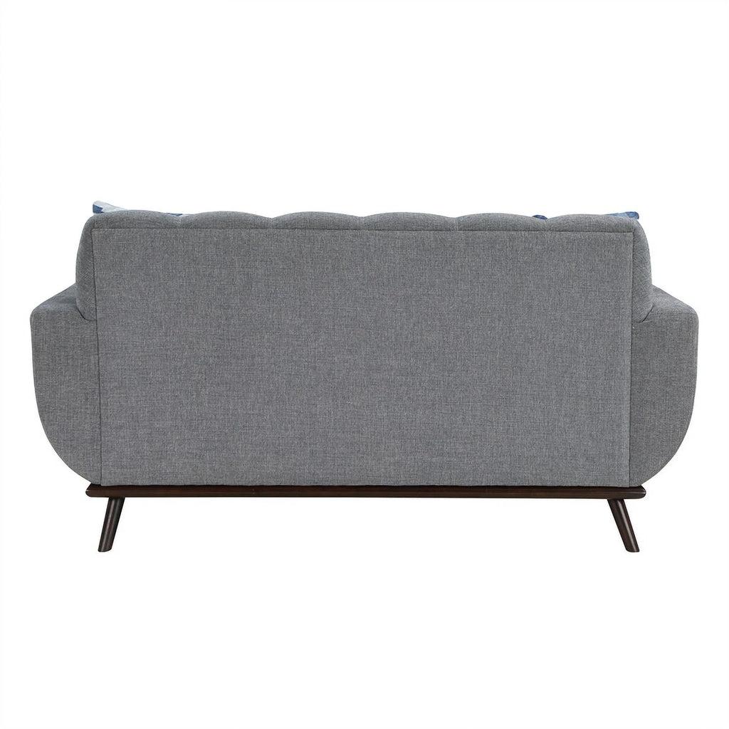 2-Piece Tufted Sofa Set in Gray X818423